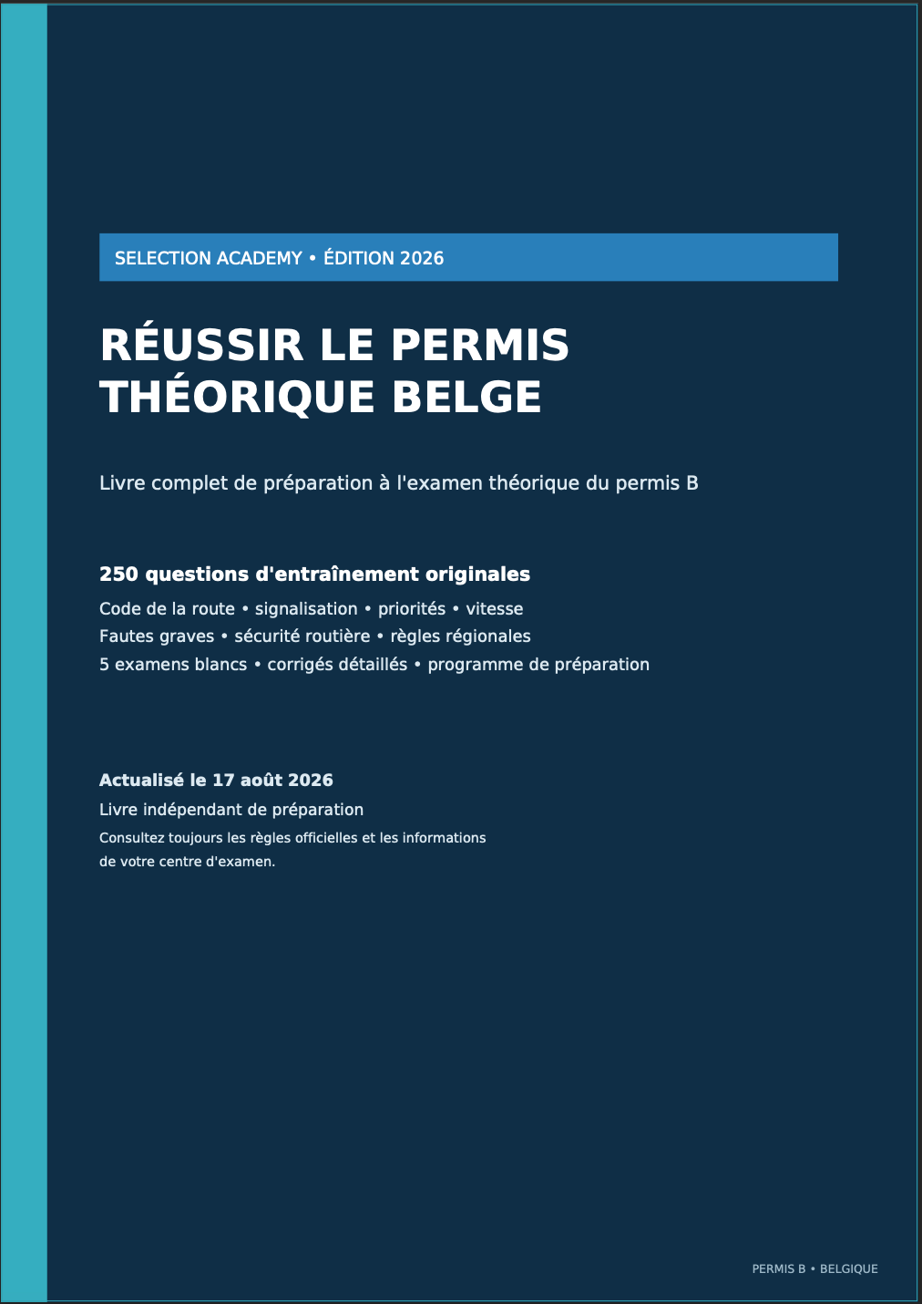Réussir le permis théorique belge – Livre complet de préparation 2026