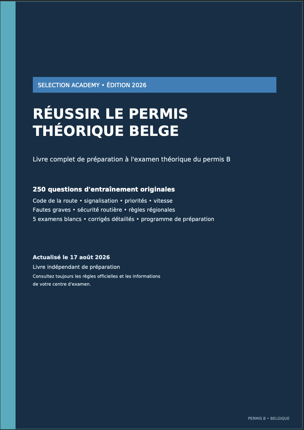 Réussir le permis théorique belge – Livre complet de préparation 2026